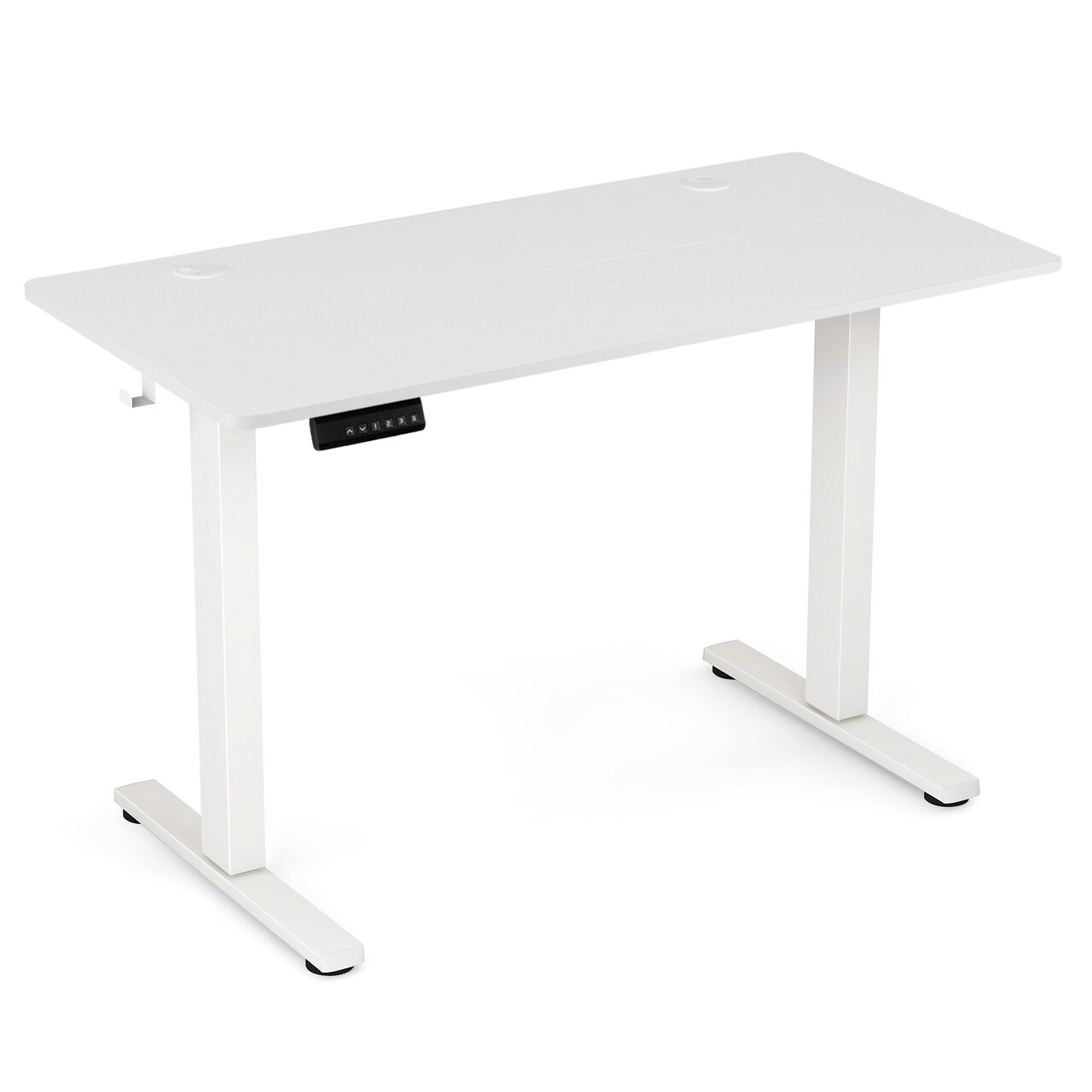 Electric Standing Desk Adjustable Height Sit Stand Desk With Memory Control Panel Cable Management Metal Frame